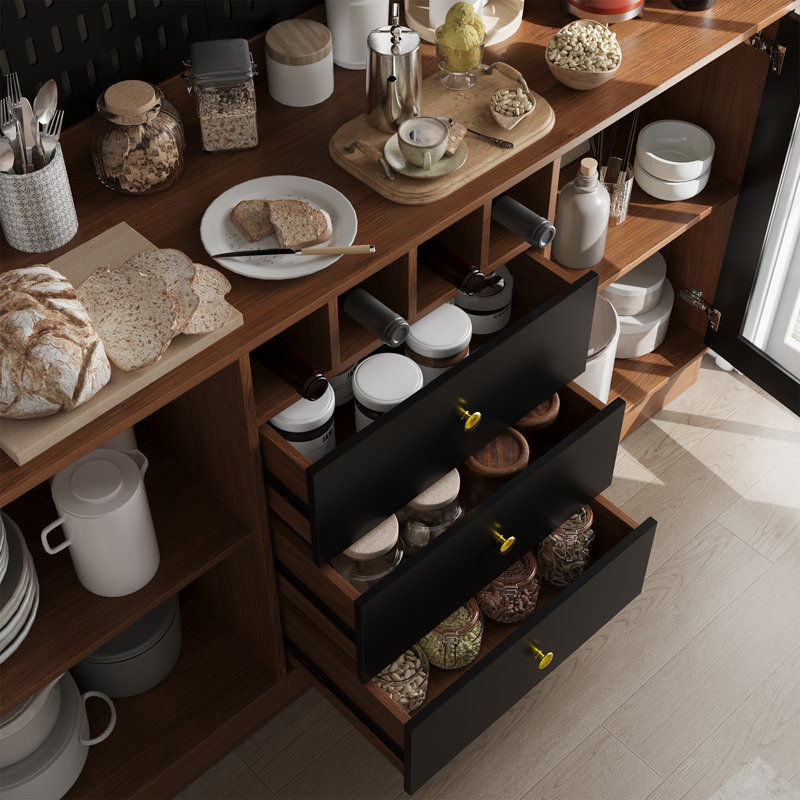 Garde-manger 75 po, Brun / noir