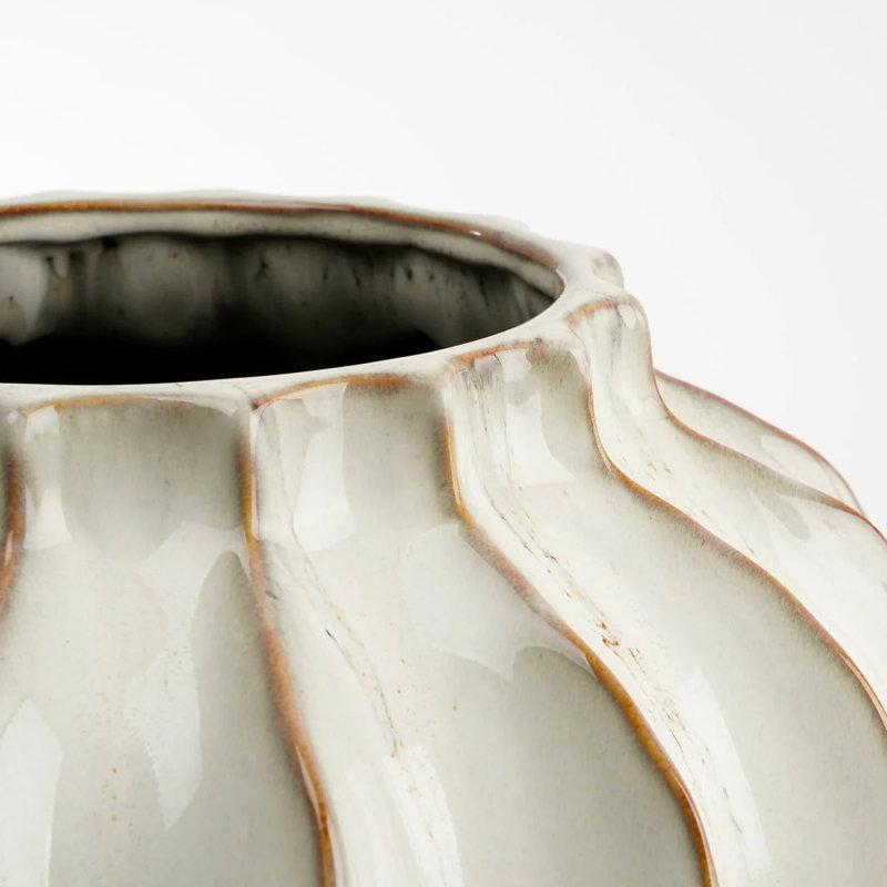 Varennes Ceramics Table Vase, White
