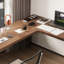 62.99" Brown L-Shaped Solid Wood Desks-107848161-107848166
