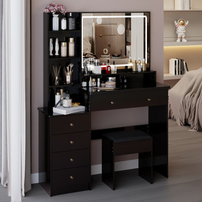 Meuble-lavabo de 41 po avec tabouret de chevet 41 po