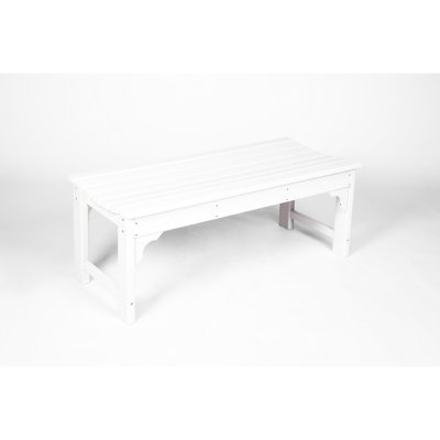 White Bench With Wood Texture For Outdoor Use - All Weather , Protected, 500Lbs Capacity, Materials, Easy Installation Balcony Patio, Backyard, White, , Assembly Steps