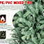 Arbre de Noël bleu de 8 pi avec 3308 pointes Pe +, conception à charnières pour une installation rapide et un affichage stable, assemblage de branche de support en métal, installation simple et rapide, base