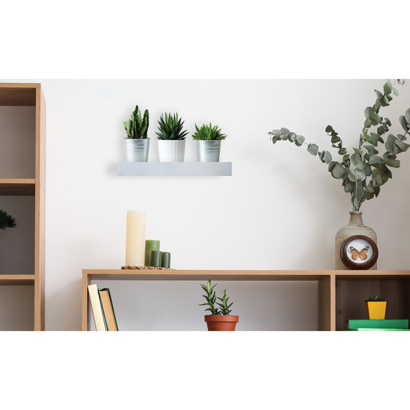 Tablette flottante Avyay, gris, H 4 po x l 16 po x P 8 po