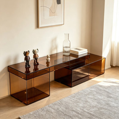 Acrylic art floor-standing console table