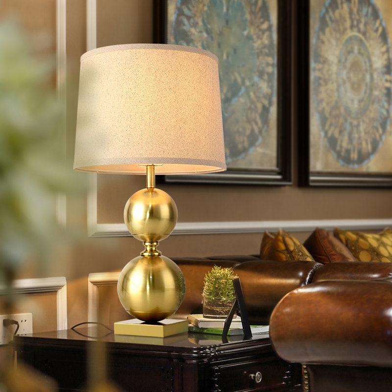 24.8" Gold Tall Table Lamp