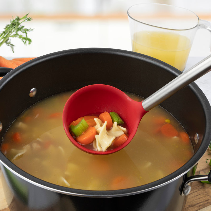 Cooking Ladle with Handle, Cayenne