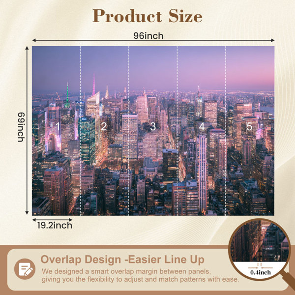 Red Barrel Studio Peel and Stick Wallpaper 96" W x 69" H Modern Self ...
