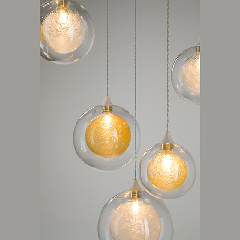 25 - Light Pendant, Clear/Gold