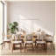 Ensemble de 2 chaises de salle à manger en bois, chaises de cuisine rembourrées en tissu moderne, chaises de salle à manger de style maison de campagne