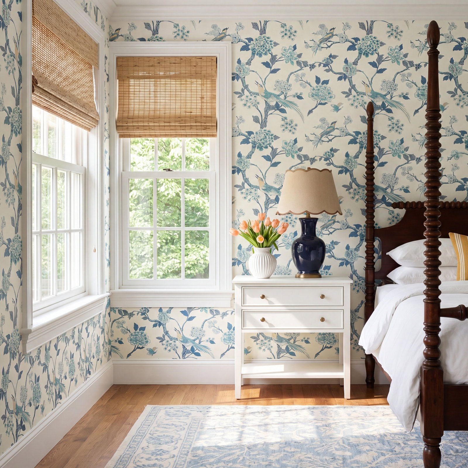 Ashford Toiles Wallpaper, Blue