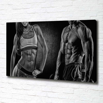 Muscle Building - Wrapped Canvas Print
