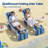 Outdoor Folding Sun Lounger, Iron Frame Tanning Cot with Face Opening, Portable Patio Chaise with Side Tray and Storage Pouch for Pool Beach Lawn, Striped-396788900