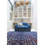 Tapis géométrique bleu / rouge-53918587