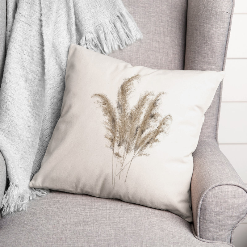 Coussin décoratif fleurs séchées III
