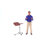 Robertson Angle and Height Adjustable Mobile Laptop Computer Table with Cherry Top-116544274
