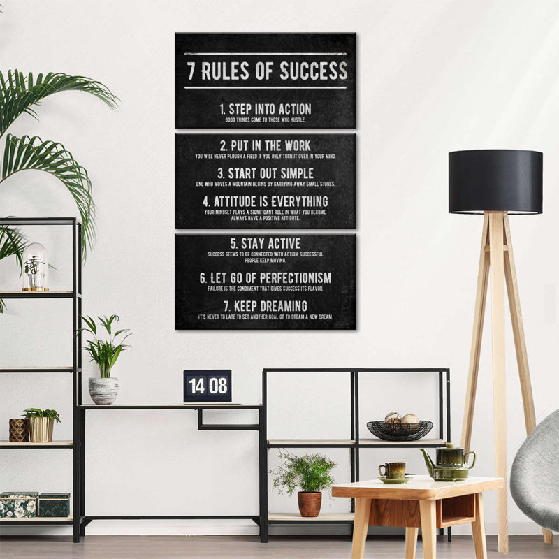 7 Rules Of Success, H 32 po x l 20 po x P 1,25 po