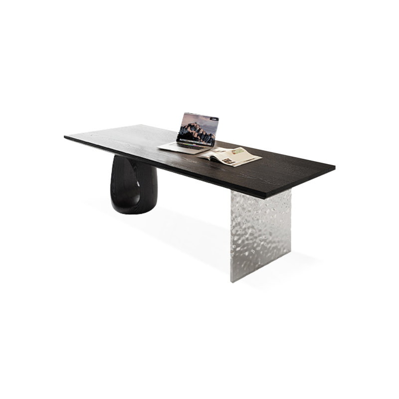 Black Rectangular Solid Wood desks, 29.53" H x 70.87" W x 23.62" D