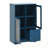 Wood Accent cabinet with glass door and open storage-2072136202