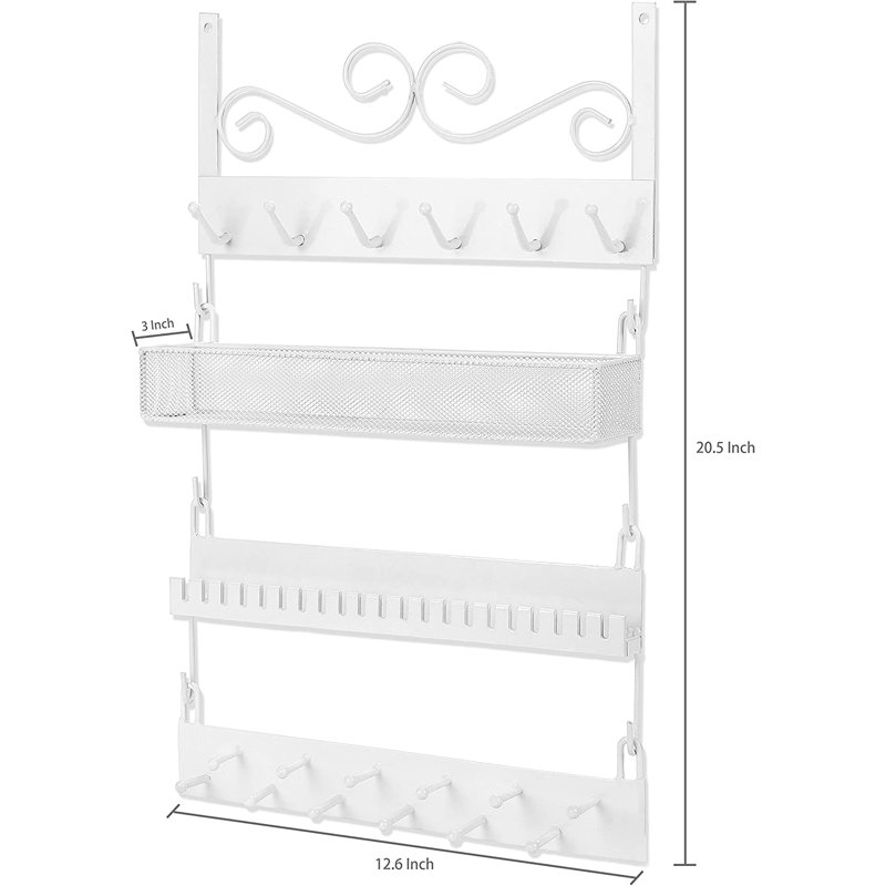 Lalla Wall Mounted Jewellery Box, White