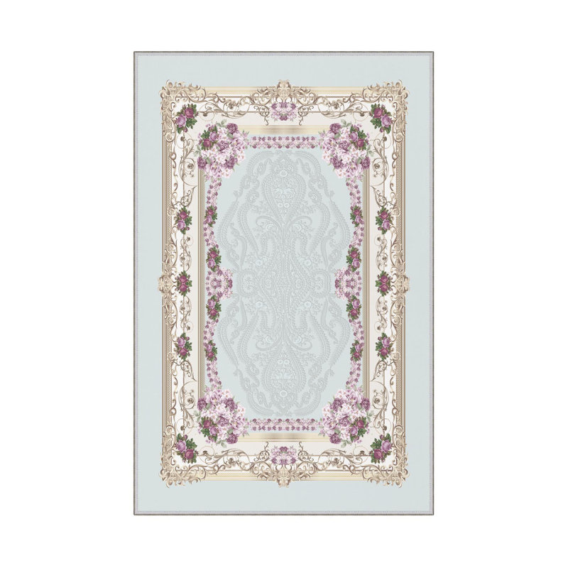 Tapis d'entrée de qualité supérieure, 2,6 x 4,9 pieds, 100% polyester, 650 gr / m² | Pois antibactérien antidérapant en PVC, d'une hauteur de poils de 0,3 po | Lavable à la machine, impression numérique 3D, durable et élégante pour la décoration intérieure