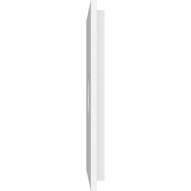 White PVC Contemporary Rectangle Ceiling Medallion, 24" x 12"