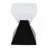 Modern Geometric MGO Side Table - Black & White Two Tone Indoor Outdoor End Table For Living Room, Patio, Garden, 18'' H X 12.5'' Base-1664356709