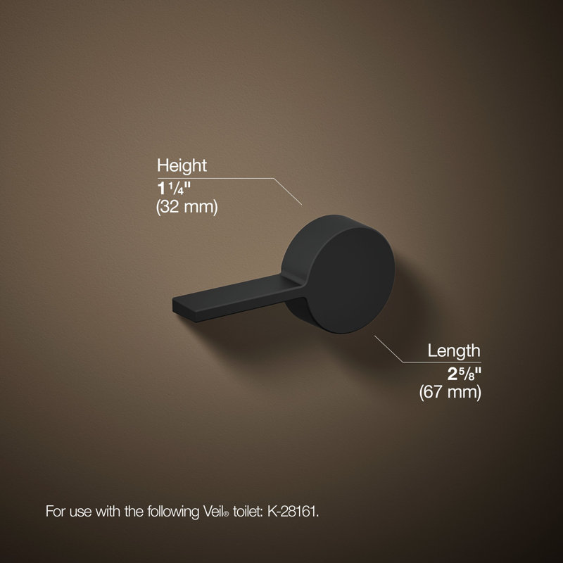 Veil Left-Hand Trip Lever, Matte Black
