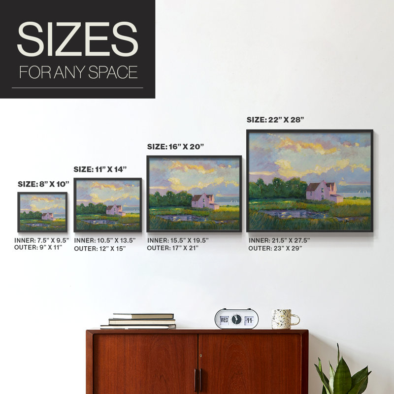 The Cape -Framed Print - Restickable, Black, 16" H x 20" W