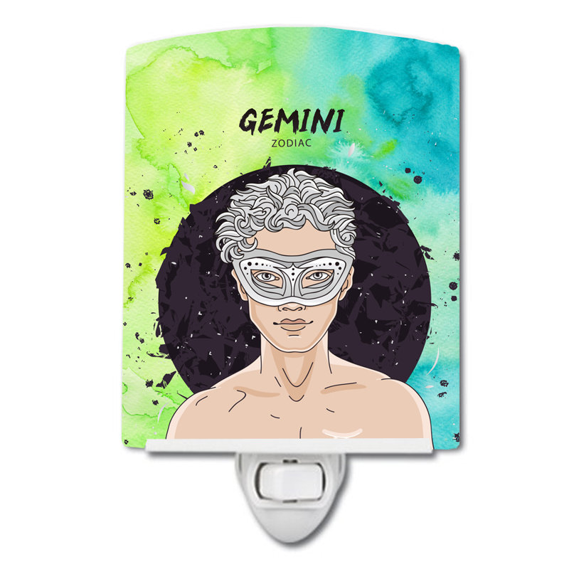 Éclairage de nuit en céramique zodiac Gemini
