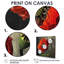 Gros plan sur le coquelicot rouge - art mural salon coquelicot-215708280-215708281