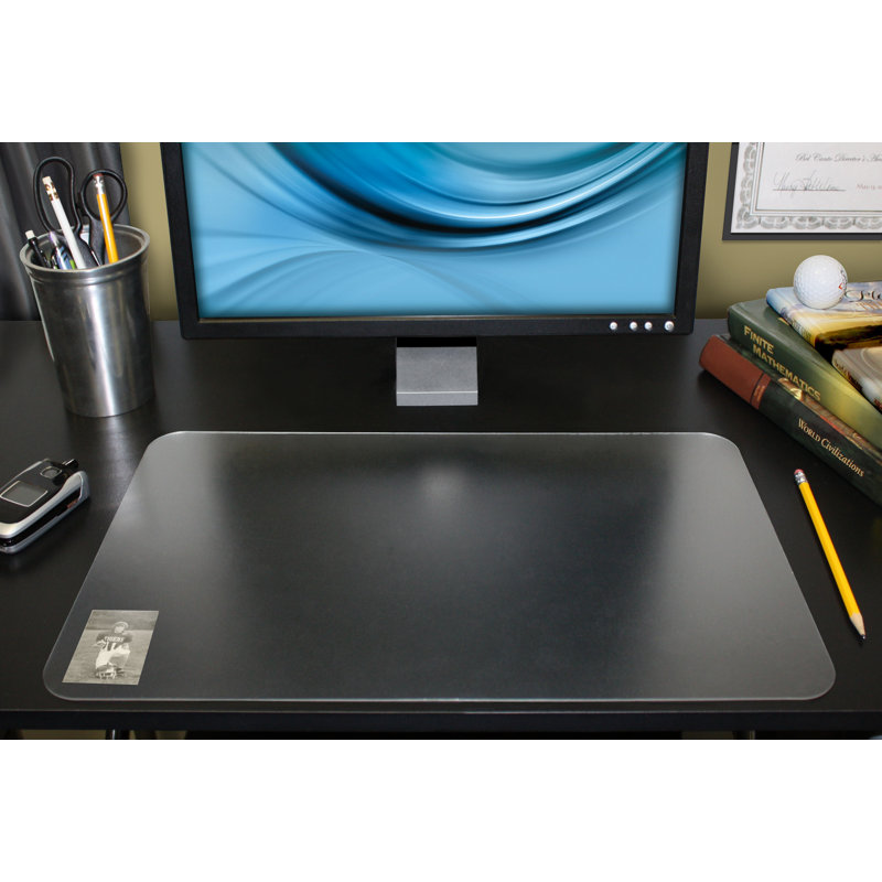 Cantero Vinyl Desk Pad, Clear, 20" H x 36" W x 0.6" D