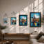 Domed Cathedral Reflections Coastal 1 Piece Single Picture Frame Wall Art-1147316214-1147316210