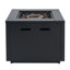 Foyer de table carré en acier 30 po 40000BTU noir