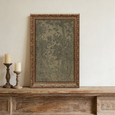 Vintage Forest HouseOrnate Vintage Wall Frame – Decorative Gold Frame for Art.