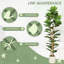 Faux Fiddle Leaf Fig Tree Plant in Cement Freestanding  Planter-127081099