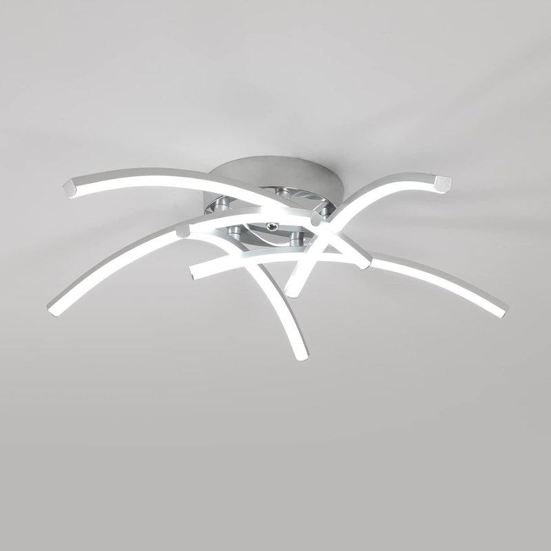 Visconti 5-Light Acrylic LED Semi Flush Mount
