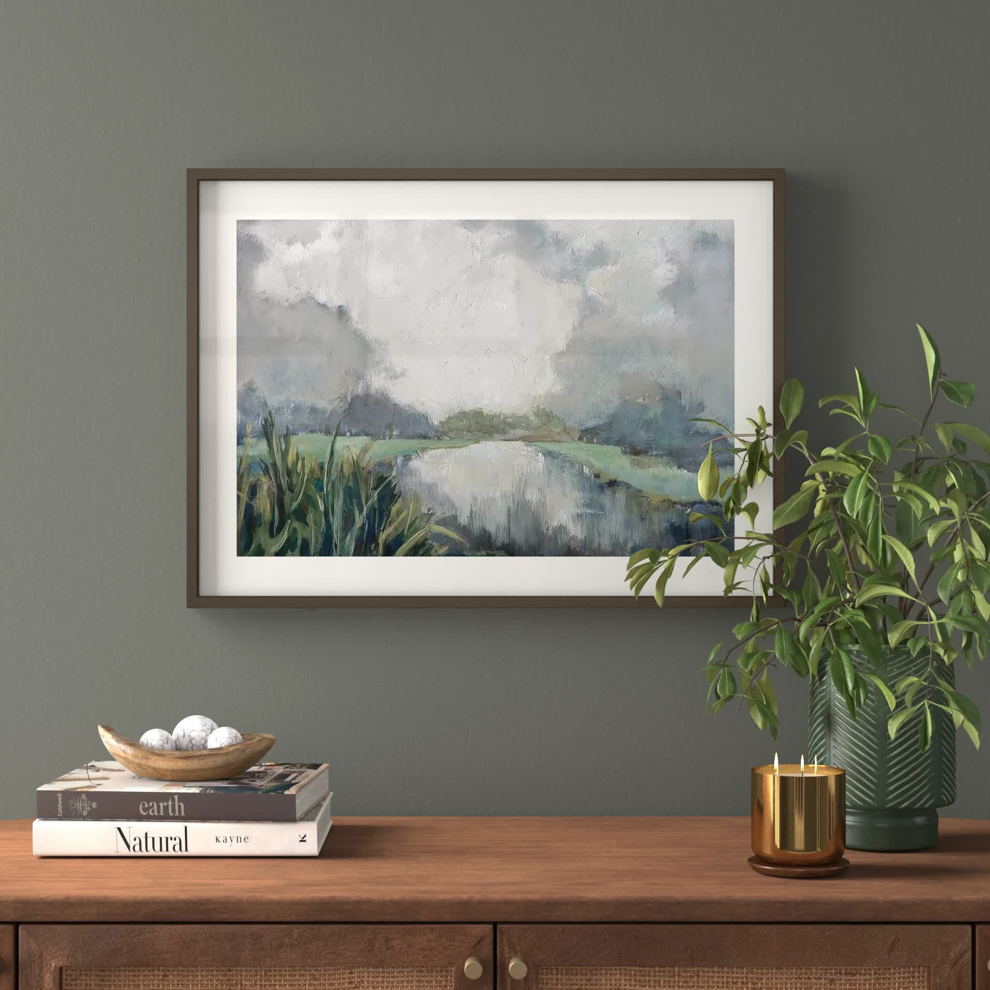 Passage by Mary Parker Buckley, 19" H x 26" W, Framed Print, Gray