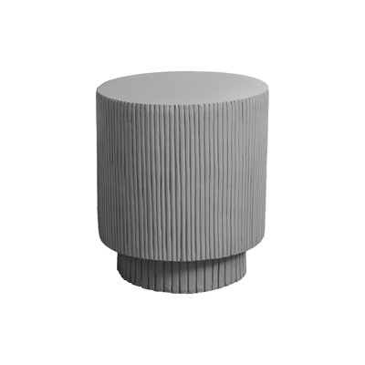 Accent Table, 25"H, Indoor Or Outdoor, Bedroom, End, Living Room, Nightstand, Round, Side Table, Grey, Contemporary, Modern
