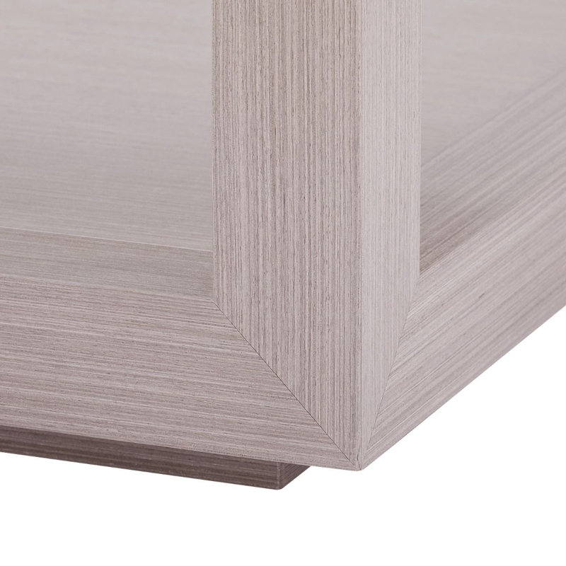 Gavin Glass Coffee Table, Taupe Gray