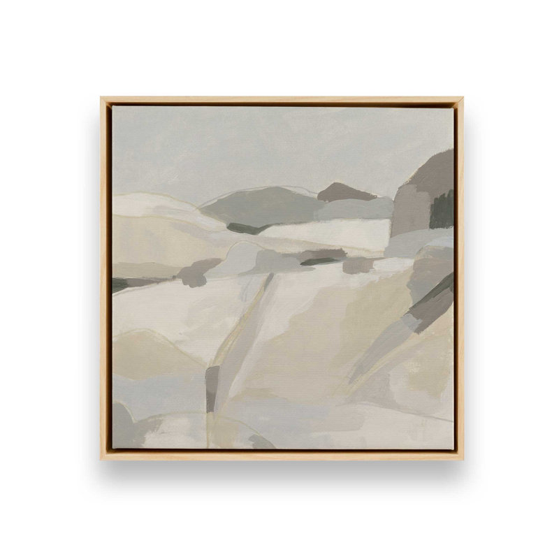 Reproduction de paysage discret II, Cadre américain en érable flottant, H 16,75 po x l 16,75 po x P 1,75 po, 1