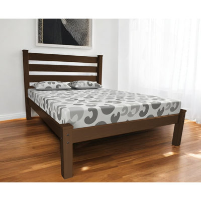 Brown Solid Wood Full Bed Frame