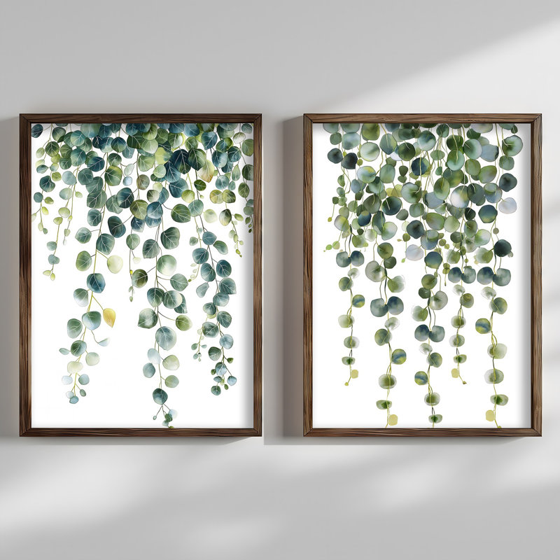 Stunning Decorative Framed MDF Paintings (2 Pieces), 13.8 x 18.5 x 1.2 inches | 100% MDF with 3 mm Thickness, Elegant Pine Wood Frame | UV Printed Art for Living Room, Bedroom, and Office Decor, Stylish & Modern