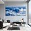 Vagues océaniques, ensemble de 3 reproductions d'art sur toile tendues-849843221