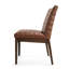 Chaises de salle à manger rembourrées brunes, 2 chaises, pieds en caoutchouc, charmant pour la maison 2, brun, attrayant