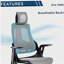 Chaise ergonomique mobili Lux, gris