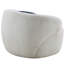 Fauteuil pivotant blanc pour petit espace - Accoudoirs confortables avec salon décoratif, chambre à coucher, espace club et-1043963471