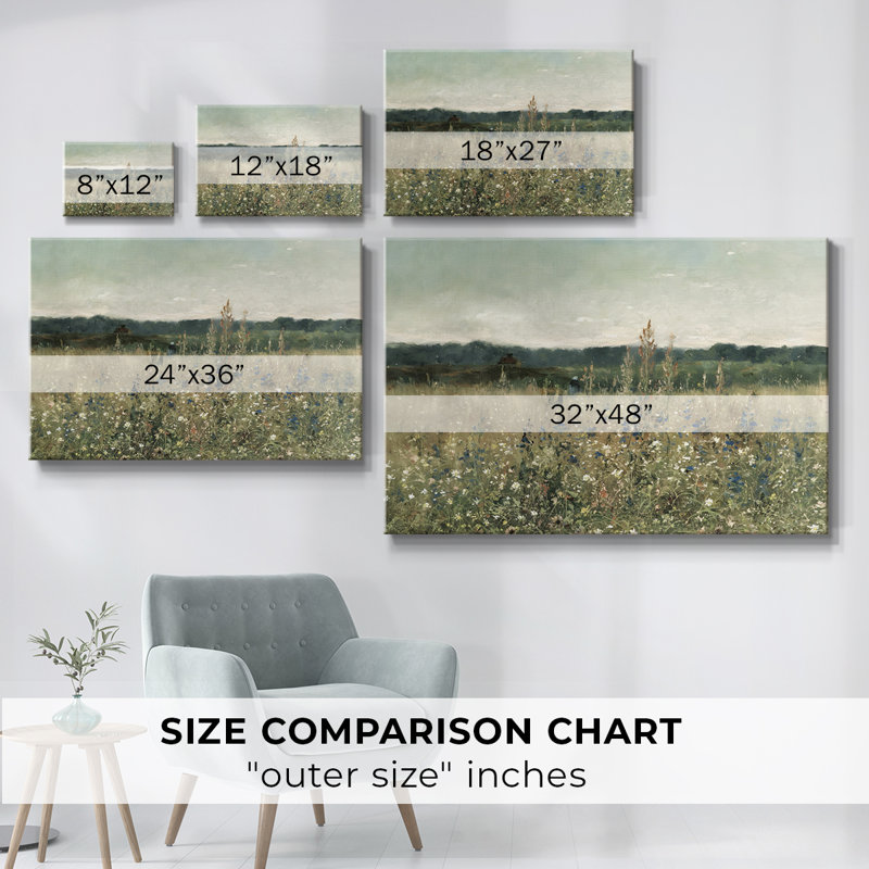 Paysage rétro - DCCDXLVII, reproduction d'art sur toile, H 13 po x l 19 po