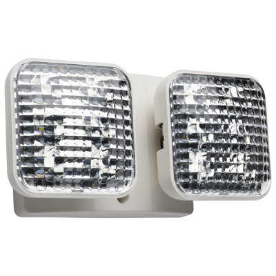 Remote Emergency Light Low-Voltage Backup Dual Head