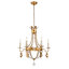 6 Light Traditional Antique Gold Chandelier