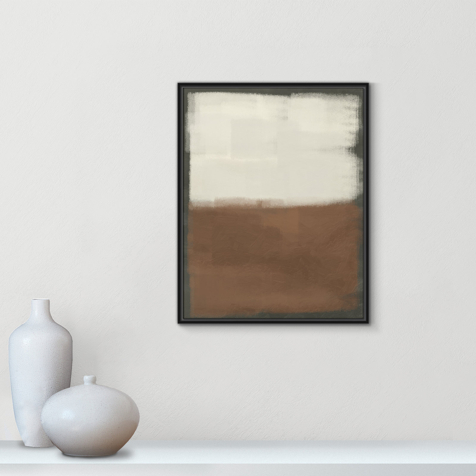 Alabaster Burst 2 - Floater Frame Print on Canvas, Black , 29.5" H x 23.5" W x 2" D